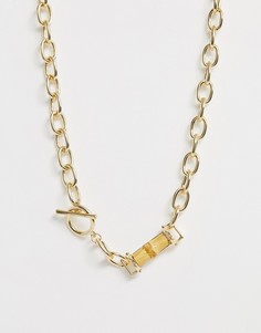 Ожерелье с массивной цепочкой и бамбуковой подвеской Liars & Lovers-Золотой