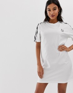 Платье-футболка с принтом \"зебра\" Puma-Белый