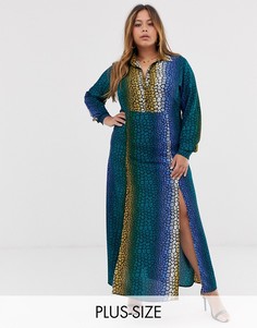 Платье макси без рукавов с принтом \"жираф\" AX Paris Plus-Мульти