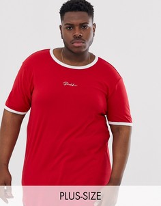 Красная футболка с надписью \"prolific\" River Island Big & Tall-Красный