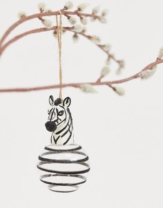 Новогоднее украшение в виде фигурки зебры Sass & Belle luxe-Мульти