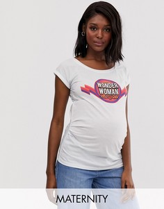 Белая футболка для беременных с надписью \"wonder woman\" New Look Maternity-Белый
