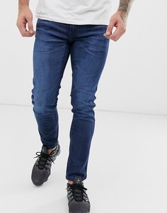 Выбеленные джинсы скинни HUGO 734-Темно-синий