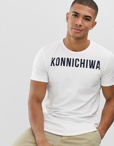 Футболка с надписью \"konnichiwa\" Tom Tailor-Белый