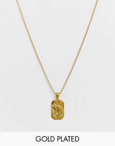 Позолоченное ожерелье с подвеской \"Телец\" Image Gang-Золотой