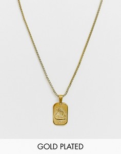 Позолоченное ожерелье с подвеской \"Рыбы\" Image Gang-Золотой