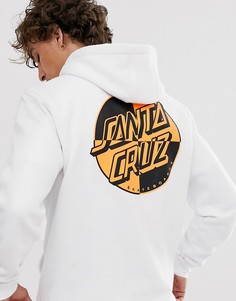 Худи белого цвета с принтом \"Crash Dot\" на спине Santa Cruz-Белый