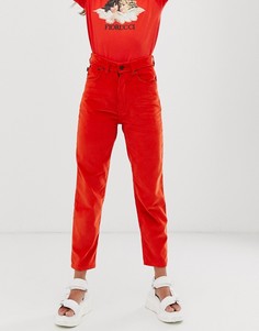 Бархатные джинсы прямого кроя Fiorucci Tara-Оранжевый