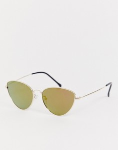 Солнцезащитные очки \"кошачий глаз\" с зеркальными стеклами AJ Morgan-Золотой