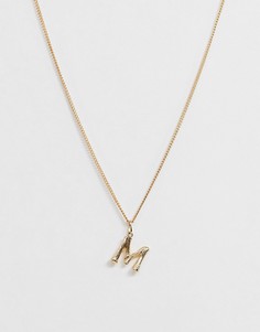 Ожерелье с инициалом \"M\" Nylon-Золотой