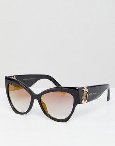 Большие солнцезащитные очки \"кошачий глаз\" Marc Jacobs-Черный