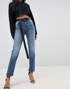 Прямые джинсы с завышенной талией в стиле 90-х G-Star 3301-Синий