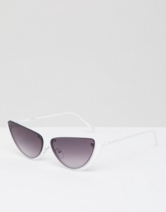 Солнцезащитные очки "кошачий глаз" ASOS DESIGN-Белый