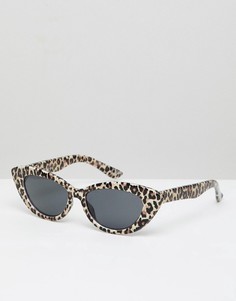 Солнцезащитные очки "кошачий глаз" с леопардовым принтом ASOS DESIGN-Зеленый