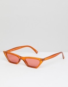 Квадратные солнцезащитные очки ASOS DESIGN-Коричневый