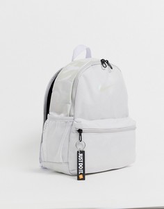 Серый миниатюрный рюкзак с переливающимся логотипом Nike just do it
