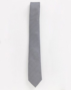 Серый галстук с принтом "в елочку" Topman