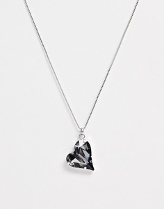 Ожерелье с кристаллом Swarovski от Krystal London-Серый