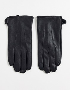 Перчатки для вождения из искусственной кожи Only & Sons-Черный