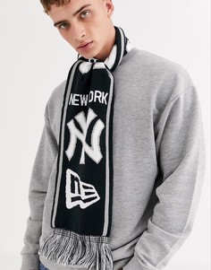 Черный вязаный шарф с эмблемой \"NY Yankees\" New Era