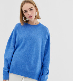 Вязаный джемпер с рукавами \"летучая мышь\" Weekday-Синий