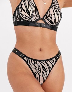 Стринги с принтом "зебра" Hunkemoller-Мульти