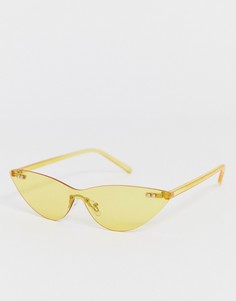 Желтые солнцезащитные очки "кошачий глаз" ASOS DESIGN-Желтый