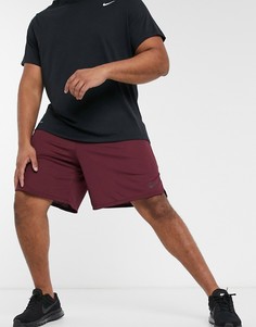 Бордовые шорты длиной 9 дюймов Nike Training Plus-Красный