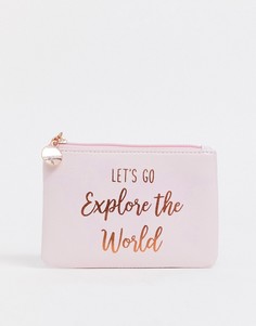 Кошелек для монет с надписью " lets go explore the world" Sass & Belle-Мульти