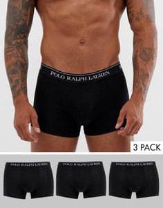 Черные боксеры-брифы Polo Ralph Lauren - Набор из 3 пар со скидкой-Черный