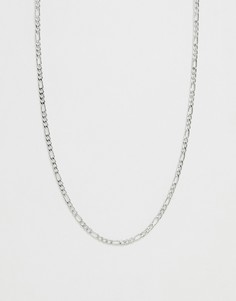 Серебристое ожерелье-цепочка "Фигаро" WFTW 3 мм-Серебристый