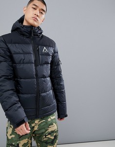 Черная дутая куртка Wear Colour Zeal-Черный