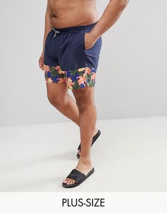 Шорты для плавания с цветочными вставками Replika-Темно-синий