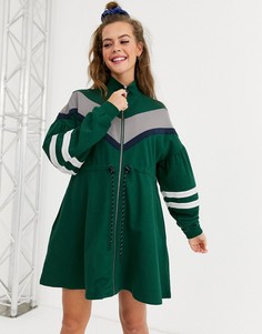 Спортивное платье с контрастными вставками Lazy Oaf-Зеленый