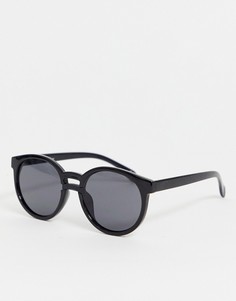 Пластиковые круглые солнцезащитные очки Jeepers Peepers-Черный