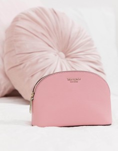 Розовая закругленная косметичка среднего размера Kate Spade-Розовый