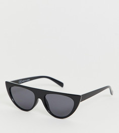 Черные солнцезащитные очки \"кошачий глаз\" с плоским верхом Bershka-Черный