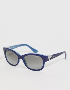 Темно-синие солнцезащитные очки в квадратной оправе Vogue-Синий