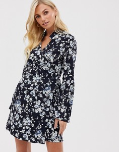 Платье с цветочным принтом Unique21-Темно-синий