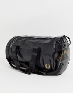 Черно-золотистая классическая сумка Fred Perry-Черный