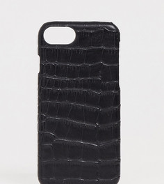 Эксклюзивный черный чехол для iРhone с отделкой под кожу крокодила My Accessories London