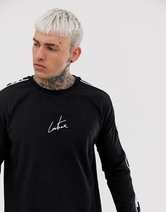 Футболка с длинным рукавом с принтом на рукавах Couture Club-Черный