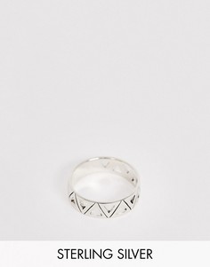Серебряное кольцо с вырезами DesignB-Серебряный