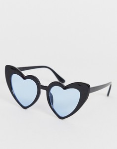Солнцезащитные очки с синими стеклами Glamorous-Черный