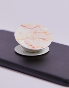 Розовая подставка под телефон с отделкой под мрамор Popsockets-Мульти
