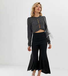 Брюки с легким клешем ASOS PETITE Tailored-Черный