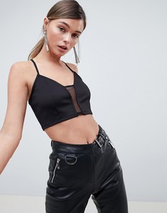 Бралетт с сетчатой вставкой ASOS DESIGN-Черный