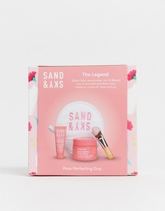 Набор по уходу за кожей Sand & Sky The Legend Pore Perfecting Kit - средство для отшелушивания кожи и рукавичка в подарок-Бесцветный