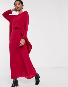 Платье макси с драпировкой Verona-Розовый