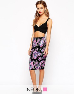 Юбка-карандаш с цветочным принтом New Look-Мульти